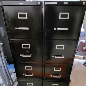 2 filing cabinets